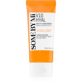 Some By Mi V10 Hyal Air Fit Sunscreen crema fata iluminatoare de protectie SPF 50+