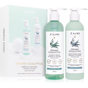 T-LAB Organics Organic Eucalyptus Set set cadou (pentru par si scalp gras)