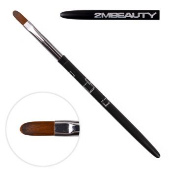 Pensula gel 2M Black Abstract Long Oval nr. 6