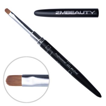 Pensula gel 2M Black Abstract Oval nr. 6