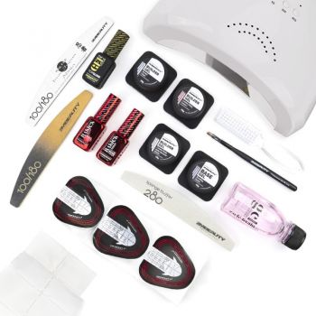 Kit Produse Esențiale pentru unghii cu Gel pentru Începători - Lampă UV LED inclusă
