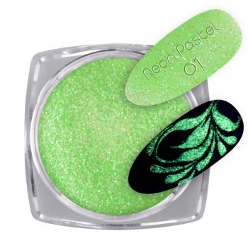 Pulbere stralucitoare Glow Neon Pastel 2M Nr. 01