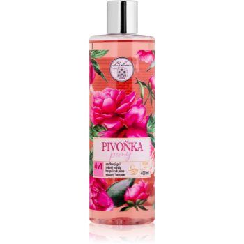 Bohemia Gifts & Cosmetics Flower Line Peony gel de duș pentru corp și păr Bohemia Gifts & Cosmetics Flower Line Peony gel de duș pentru corp și păr