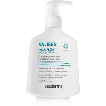 Sesderma Salises Foamy soap-free cream gel de curățare impotriva acneei