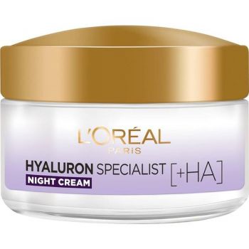 Crema de Noapte Antirid - L'Oreal Paris Hyaluron Specialist +HA, Replumping Moisturizing Care Night Cream Mask, 50 ml Crema de Noapte Antirid - L'Oreal Paris Hyaluron Specialist +HA, Replumping Moisturizing Care Night Cream Mask, 50 ml