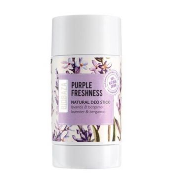 Deodorant Stick Natural fara Aluminiu, cu Lavanda si Bergamota - Biobaza Natural Deo Stick Purple Freshness, 50 ml