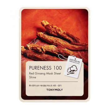 Masca fata Tony Moly Pureness 100 Red Ginseng Mask Sheet