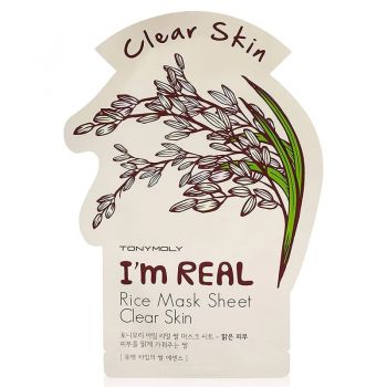 Masca fata Tony Moly I`m REAL Rice Mask Sheet Clear Skin