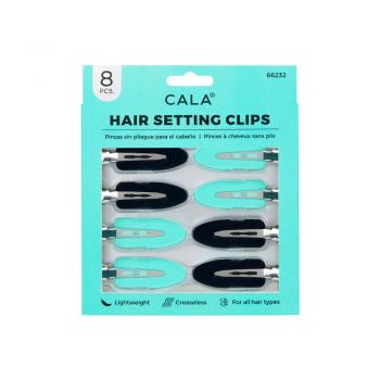 Clipsuri pentru Par CALA Hair Setting Clips - Black / Mint