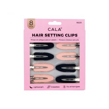 Clipsuri pentru Par CALA Hair Setting Clips - Black / Pink