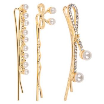 Set de Trei Agrafe cu Perle, Lucy Style 2000, 1 set
