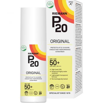Spray transparent pentru protectie solara P20 Riemann Sun Protection SPF50 Original (Gramaj: 85 ml) Spray transparent pentru protectie solara P20 Riemann Sun Protection SPF50 Original (Gramaj: 85 ml)