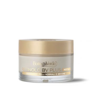 Crema anti-imbatranire de noapte cu Pro-Retinol, colagen vegetal, acid hialuronic si vitaminele E si F, pentru ten normal si uscat