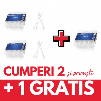 OFERTA 2+1 GRATIS - Betisoare cosmetice - vata bumbac - cutie 80 buc