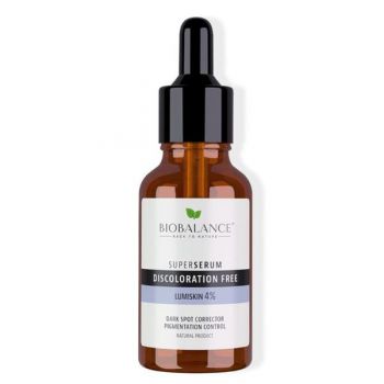 Super Serum Discoloration Free cu Lumiskin 4%, Hidratant, Impotriva Petelor Pigmentare - Bio Balance, 30 ml
