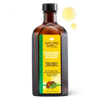 Ulei de Ricin Negru & Rozmarin Nature Spell Authentic Jamaican Bl