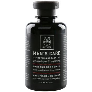 Apivita Men's Care Hair and Body Wash with Cardamon & Propolis gel de dus si sampon 2in1