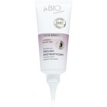 beBIO Grow Strong peeling enzimatic pentru par si scalp