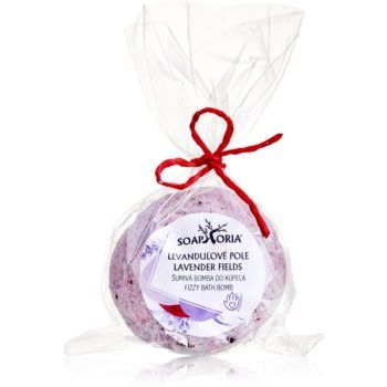 Soaphoria Lavender Fields Fizzy Bath Bomb esente pentru baie efect regenerator