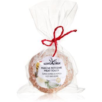 Soaphoria Milky Touch Fizzy Bath Bomb Bombă de baie cu efect regenerator cu efect de întărire