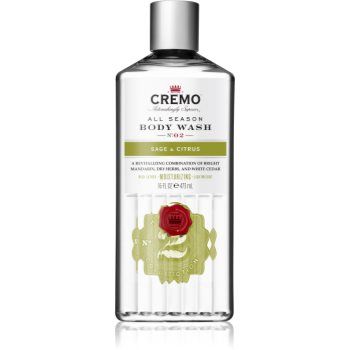 Cremo Sage and Citrus Body Wash Gel de dus pentru curatare
