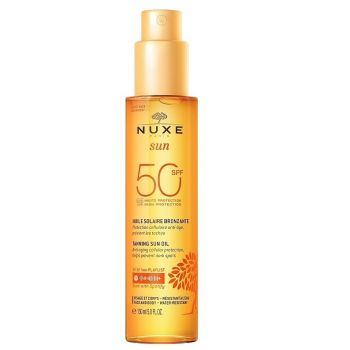 Ulei pentru bronzat cu protectie solara SPF50 Nuxe Sun, 150 ml