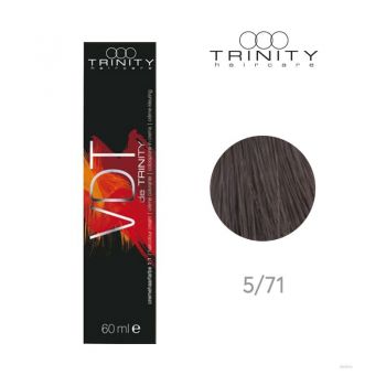 Vopsea crema pentru par VDT Trinity Haircare 5/71 Ciocolatiu mov, 60 ml Vopsea crema pentru par VDT Trinity Haircare 5/71 Ciocolatiu mov, 60 ml