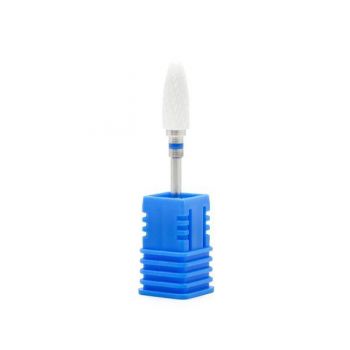Capat pentru freza unghii ceramic, con, brau albastru