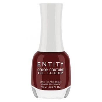 Lac de Unghii cu Efect de Gel - Entity Color Couture Gel - Lacquer, nuanta "Cabernet Ball Gown", 15 ml