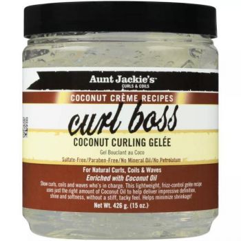 Gel definire bucle, Curl Boss Coconut Curling Gel, Aunt Jackie's, 426 g Gel definire bucle, Curl Boss Coconut Curling Gel, Aunt Jackie's, 426 g
