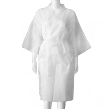 Kimono cosmetic alb Bournas Medicals Kimono Robe Non-Waven White 1 buc