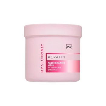 Masca regeneranta cu cheratina pentru par deteriorat Keratin Hyaluronic Unic Professional, 500 ml
