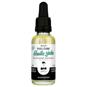 Ulei Uscat pentru Barba si Par 2 in 1 - Monsieur Barbier Black Edition Beard Oil Full Care, 30 ml