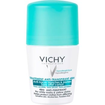 Vichy Deodorant 48h antiperspirant roll-on impotriva petelor albe si galbene de firma original