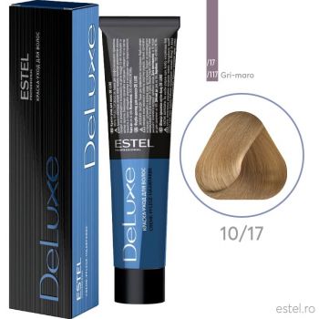 Vopsea permanenta pentru par Estel De Luxe, 10/17 Blond deschis gri-maro, 60 ml