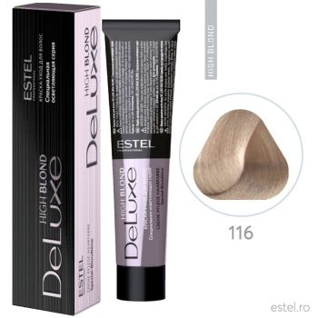 Vopsea permanenta pentru par Estel De Luxe High Blond, 116 Blond special gri-violet, 60 ml