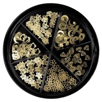 Strasuri Unghii LUXORISE, Unique Gold - 6 modele