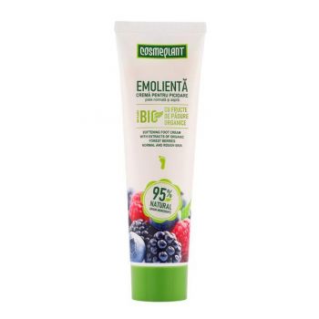 Crema emolienta pentru picioare cu extracte de fructe de padure organice, 100 ml