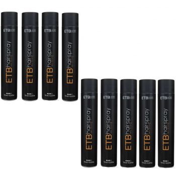 Fixativ Spray cu Fixare Puternica ETB Hair Professional 750 ml, Set 9