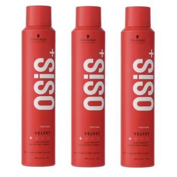 Set 3 Fixative Flexibile cu Efect de Ceara Schwarzkopf Professional Osis Spray Velvet 200 ml