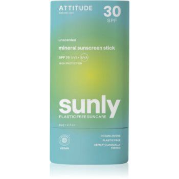 Attitude Sunly Unscented Crema de soare cu minerale stick