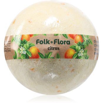 Folk & Flora Citrus bombă de baie cu efect revigorant