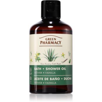 Green Pharmacy Vetiver & Vanilla șampon revigorant pentru păr și barbă cu vanilie