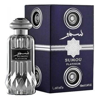 Apa de parfum Sumou Platinum, Lattafa, Unisex - 100 ml - inspirat din V. Pour Homme Dylan Blue V.