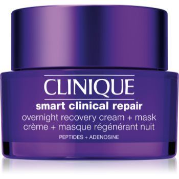 Clinique Smart Clinical™ Repair Overnight Recovery Cream & Mask mască și cremă de noapte hidratantă pentru regenerarea și reînnoirea pielii