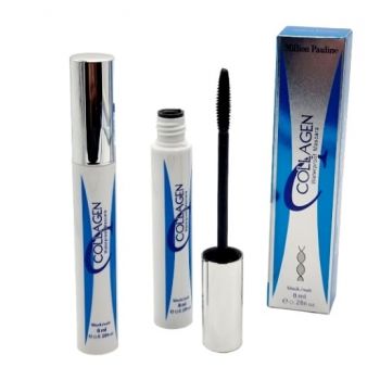 Rimel pentru alungirea genelor, Million Pauline, Collagen Mascara, Waterproof, Negru, 8 ml
