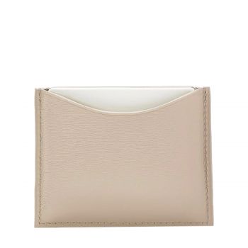 Fine leather refillable compact case