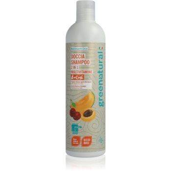 Greenatural Shower Gel & Shampoo 2 in 1 gel de dus si sampon cu vitamine A, C, E
