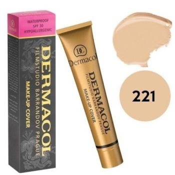 Fond de ten Dermacol Cover, SPF 30 (Concentratie: Fond de ten, Gramaj: 30 ml, Nuanta fond de ten: 221) Fond de ten Dermacol Cover, SPF 30 (Concentratie: Fond de ten, Gramaj: 30 ml, Nuanta fond de ten: 221)