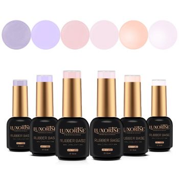 Set 6 Rubber Base 10ml LUXORISE, Glam Crush